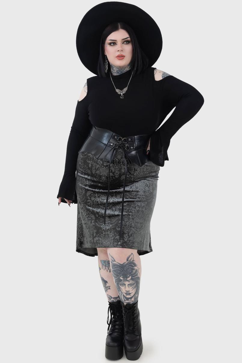 Women Midi Skirts | Killstar Haunted Lover Midi Skirt