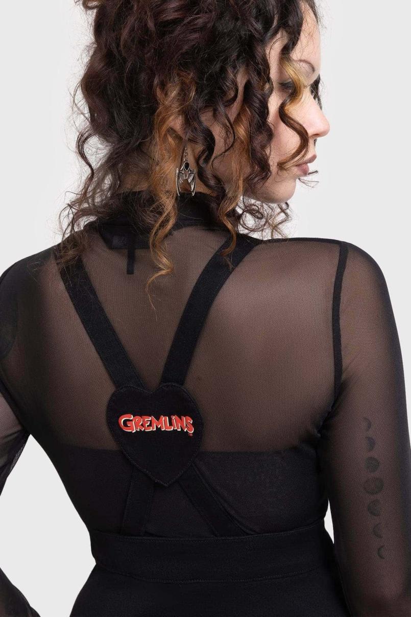 Women Mini | Killstar Gremlin Stripe Pinafore Dress