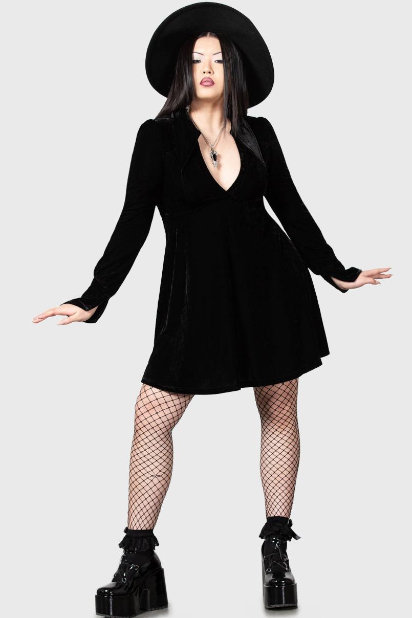 Women Mini | Killstar Hecate Velvet Plunge Dress