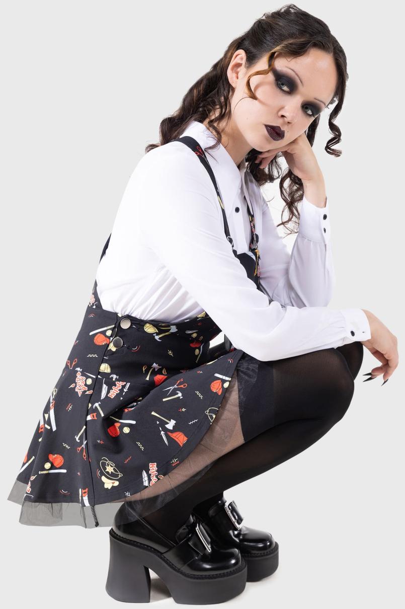 Women Mini | Killstar It's Time To Play Pinafore Dress