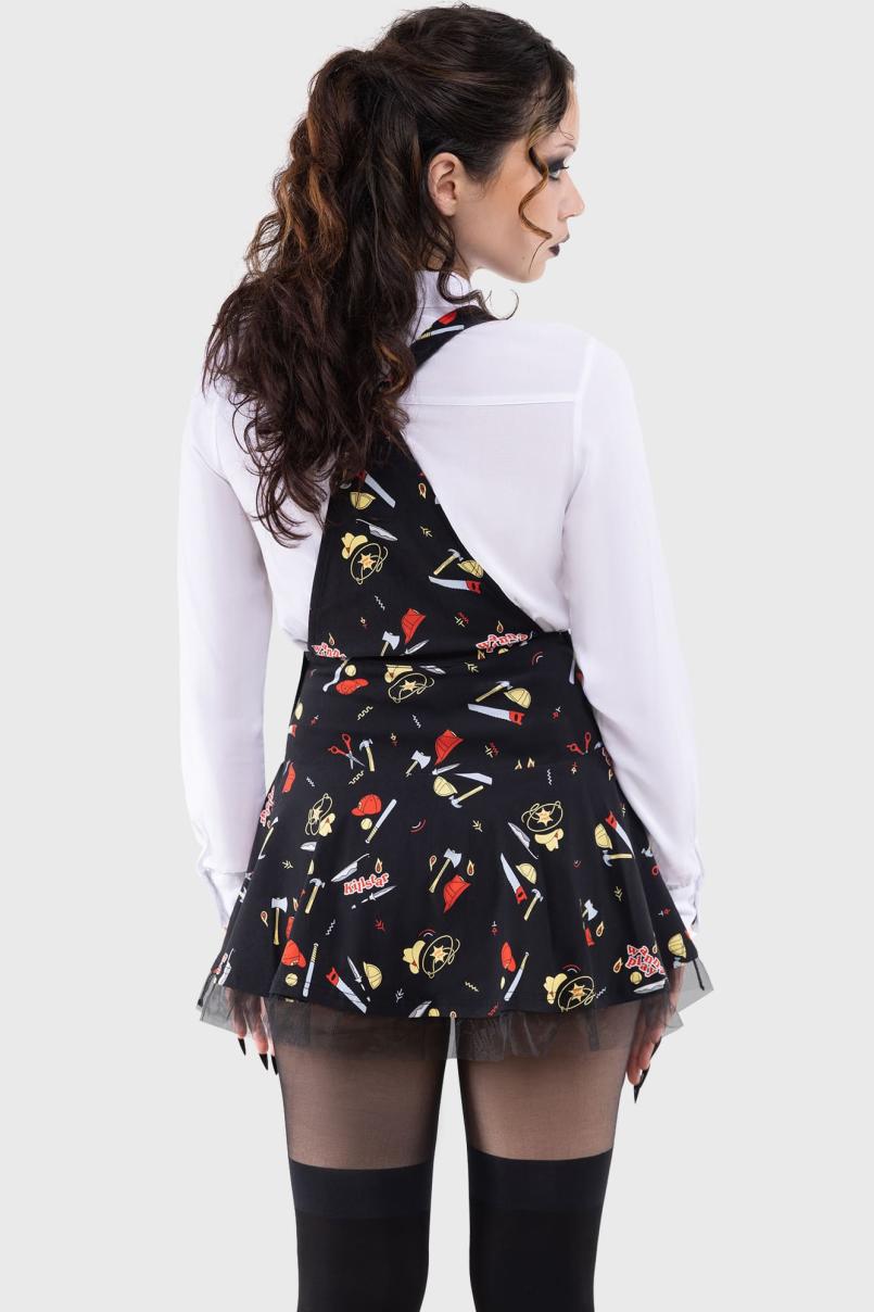 Women Mini | Killstar It's Time To Play Pinafore Dress