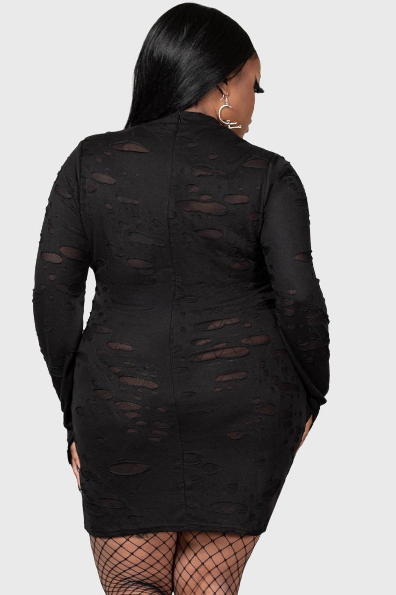 Women Mini | Killstar Sinners Glimmer Long Sleeve Dress