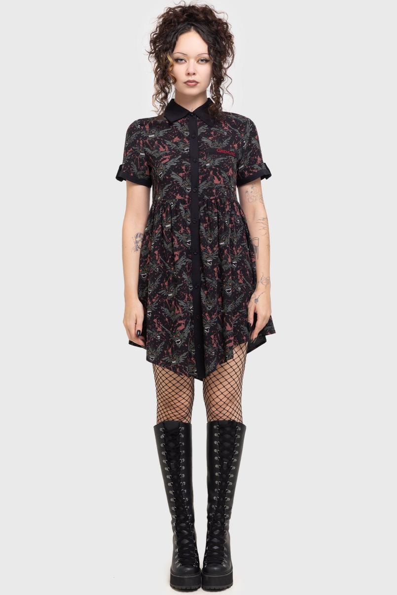 Women Mini | Killstar The Gremlins Are Coming Shirt Dress