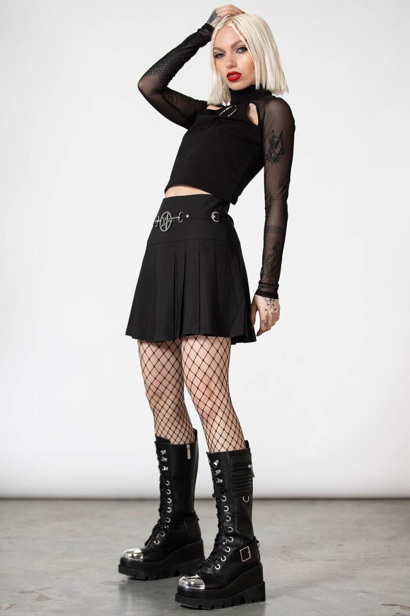 Women Mini Skirts | Killstar Scary Pleated Skirt