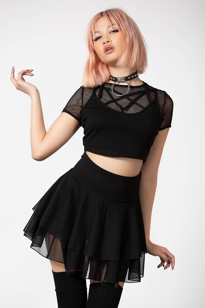 Women Mini Skirts | Killstar Yasumi Mesh Skirt