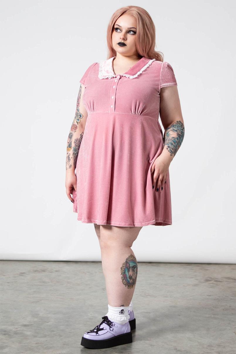 Women Party | Killstar Every Mourning Collar Dress [PASTEL PINK]