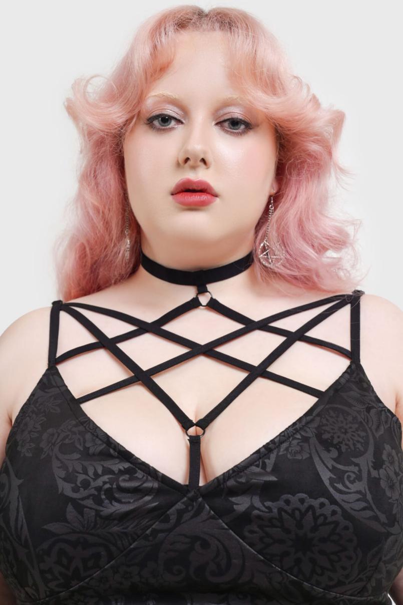 Women Party | Killstar Magica Skater Dress [BLACK LILY]