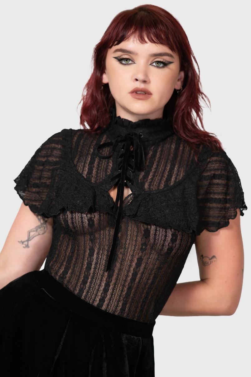 Women Shirts &amp; Blouses | Killstar Atala's Night Lace Top
