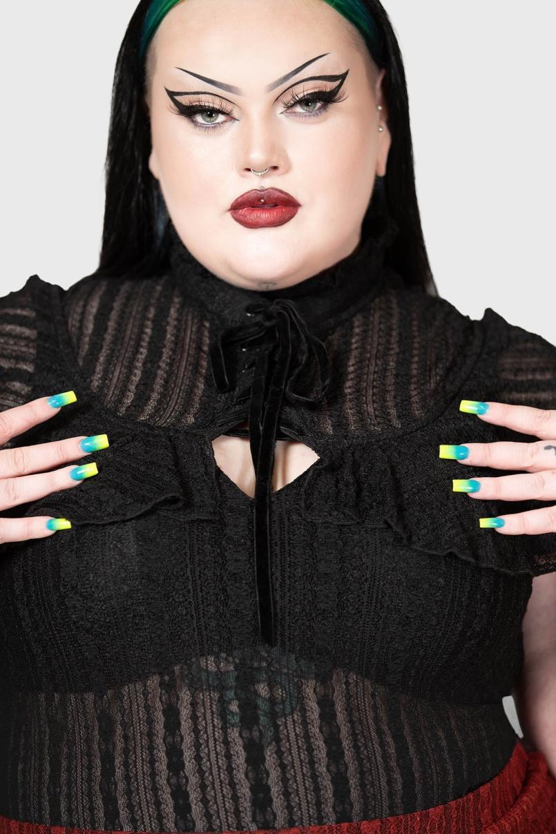 Women Shirts &amp; Blouses | Killstar Atala's Night Lace Top