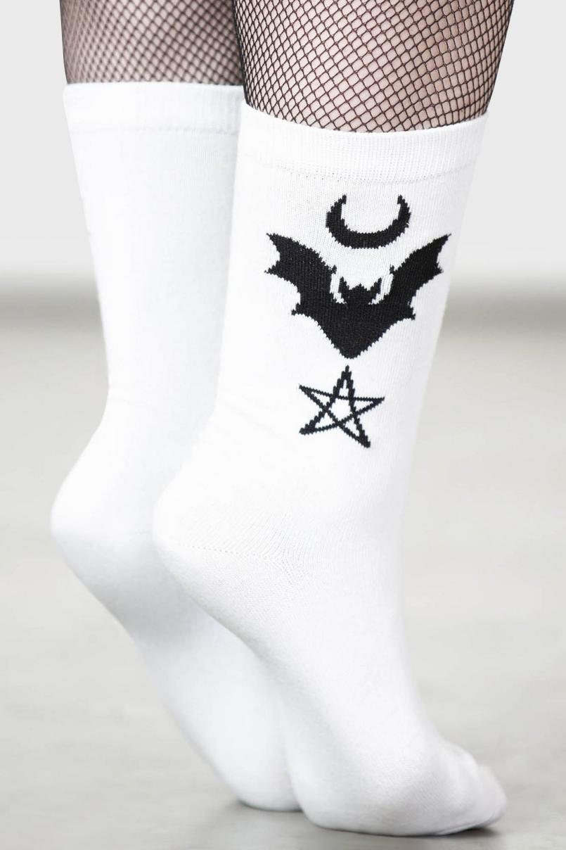 Women Socks &amp; Tights | Killstar Bat Magic Socks [WHITE]