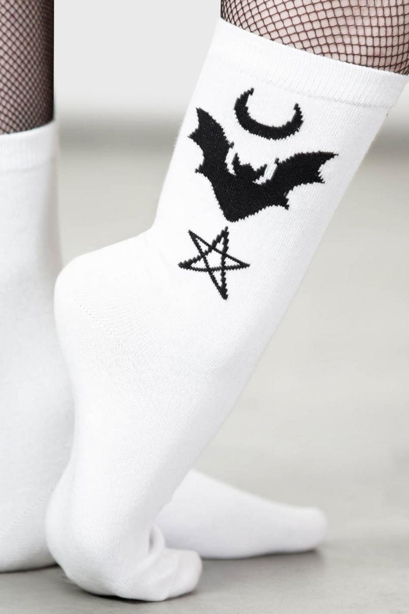 Women Socks &amp; Tights | Killstar Bat Magic Socks [WHITE]