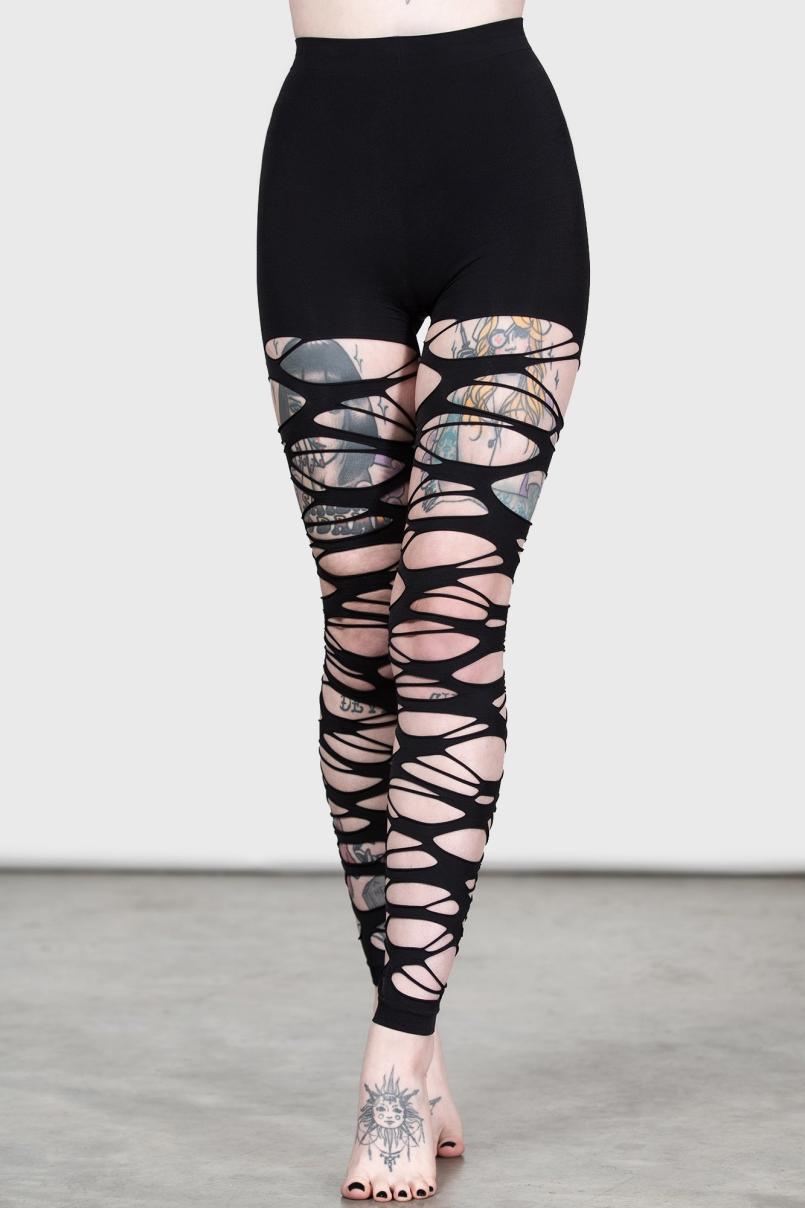 Women Socks &amp; Tights | Killstar Carved Up Slashed Tights