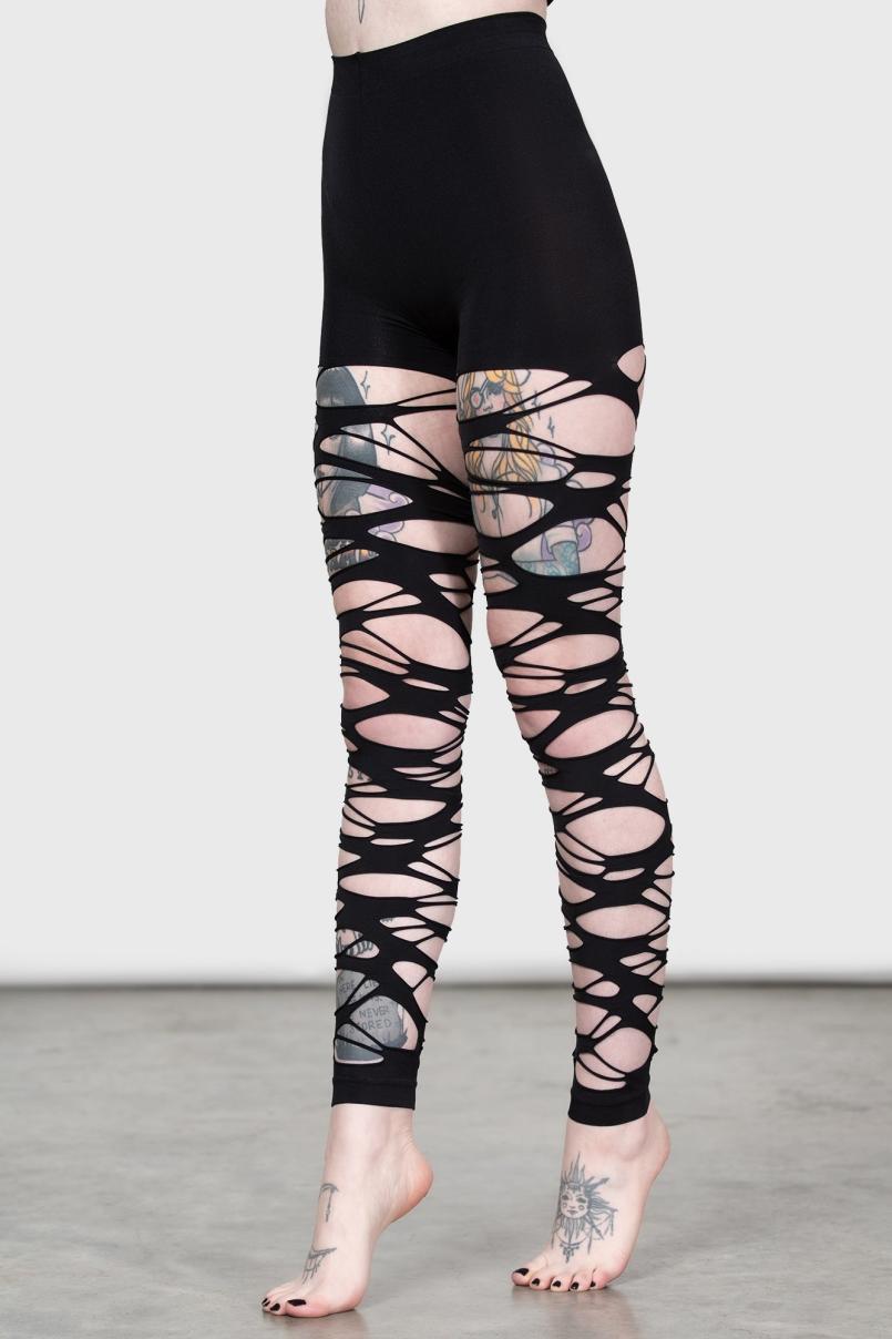 Women Socks &amp; Tights | Killstar Carved Up Slashed Tights