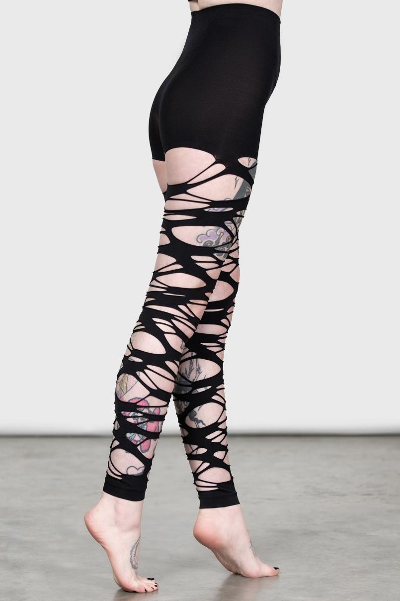 Women Socks &amp; Tights | Killstar Carved Up Slashed Tights
