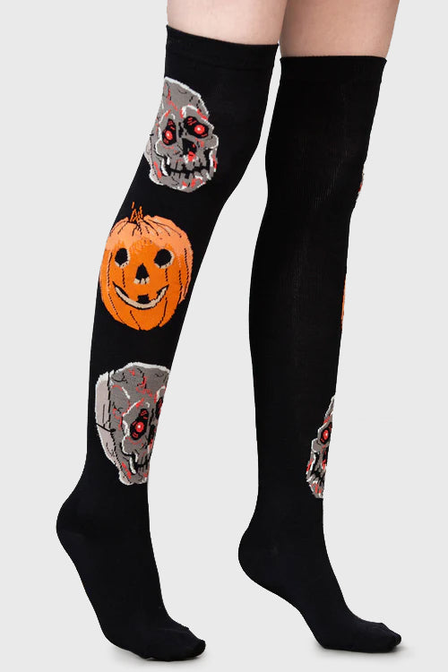 Women Socks &amp; Tights | Killstar Morbid Over Knee Socks