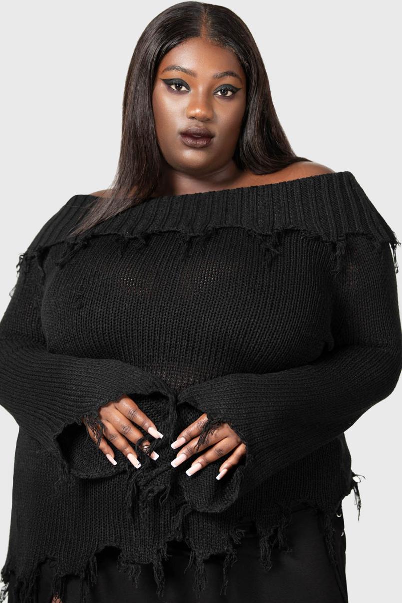 Women Sweaters | Killstar Aelfwine Asymmetric Sweater