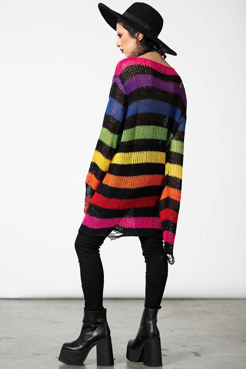 Women Sweaters | Killstar Over The Rainbow Knit Sweater