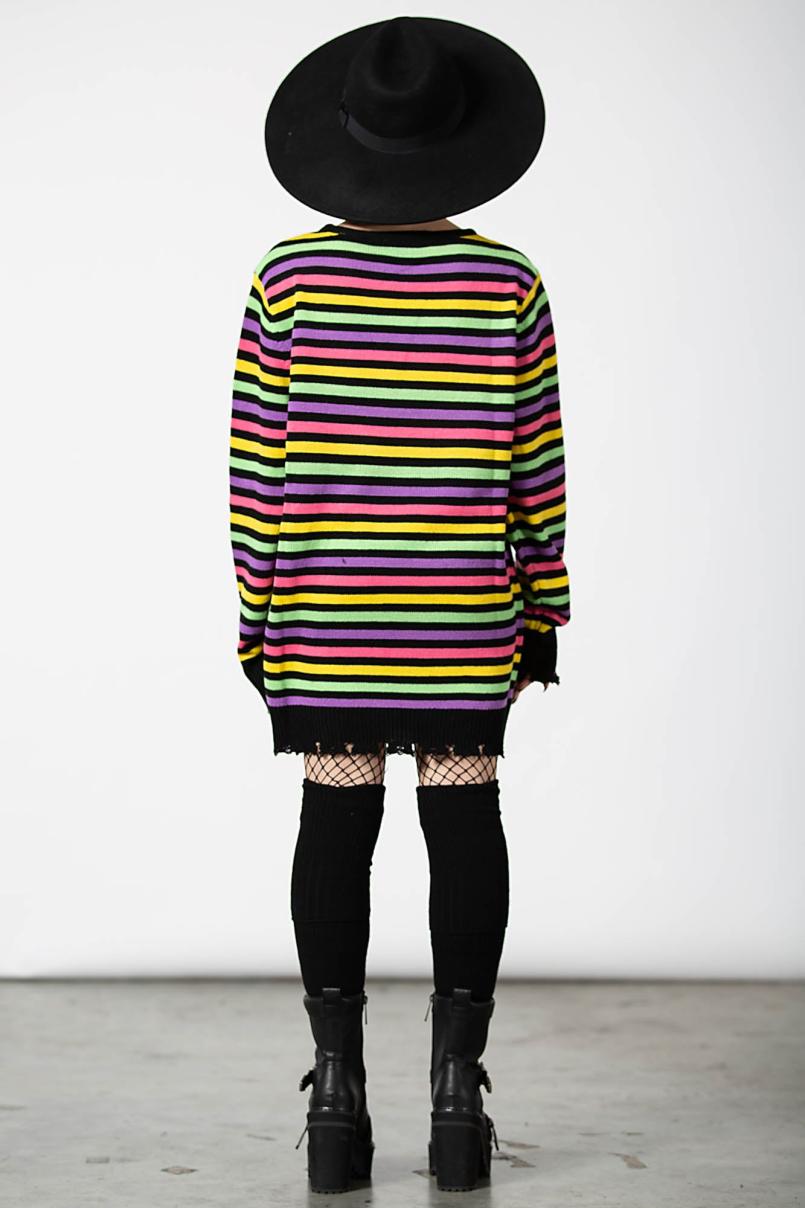 Women Sweaters | Killstar Rainbow Warrior Knit Sweater