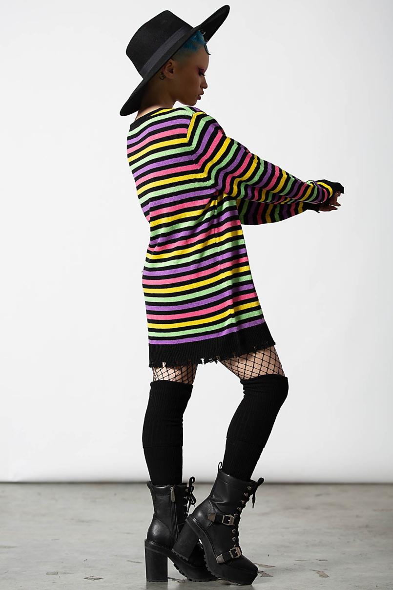 Women Sweaters | Killstar Rainbow Warrior Knit Sweater
