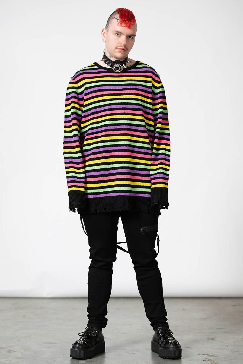 Women Sweaters | Killstar Rainbow Warrior Knit Sweater