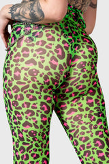 Women Swim | Killstar Emerald Sugar Mesh Flare Trousers