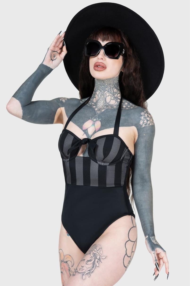 Women Swim | Killstar Shadow Stripe Swimsuit