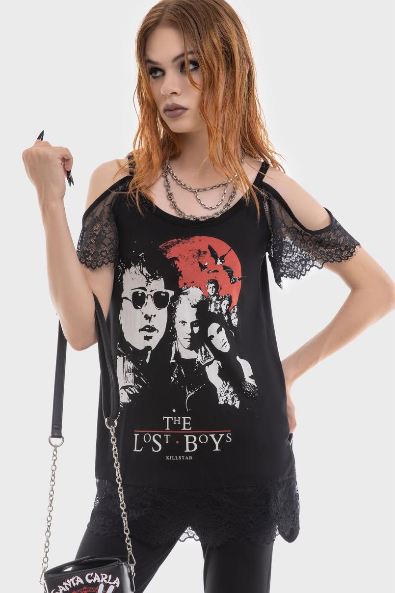 Women T-Shirts &amp; Vests | Killstar Bad Element Cold Shoulder Top
