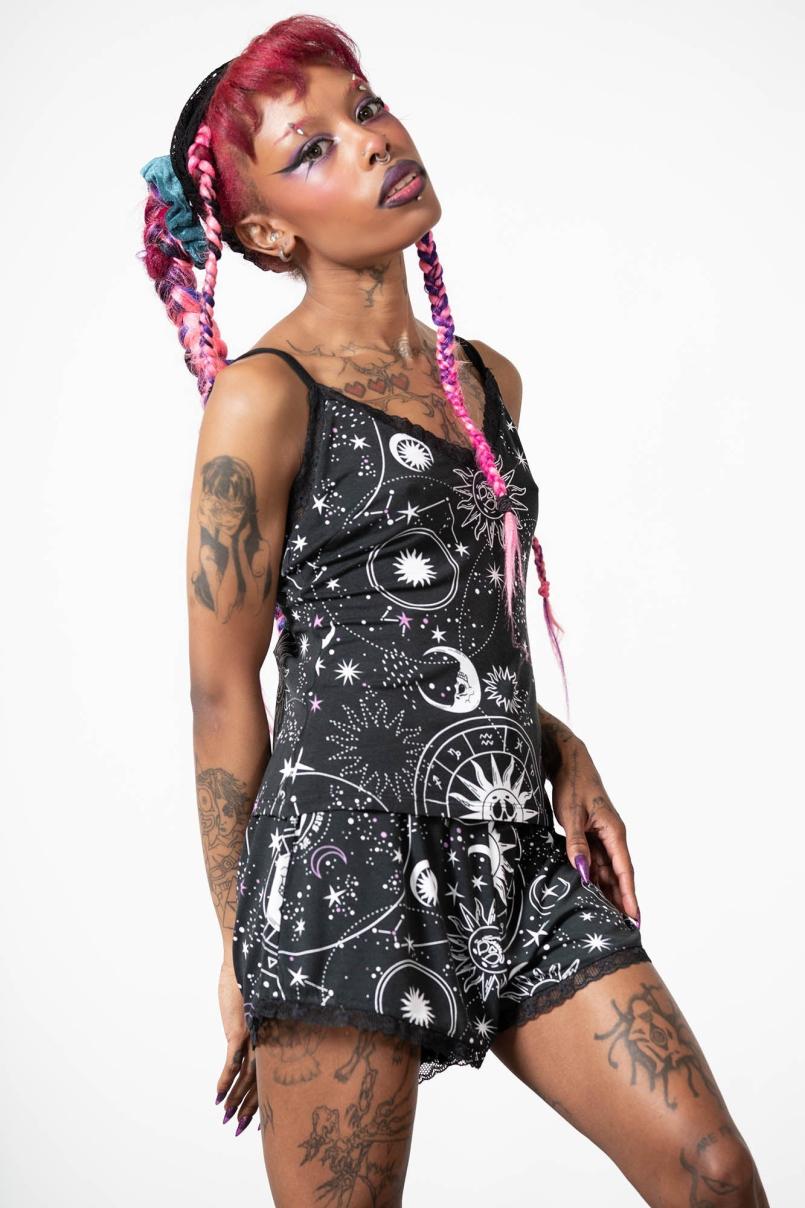 Women T-Shirts &amp; Vests | Killstar Cosmos Lace Cami