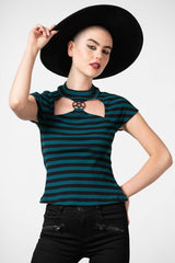 Women T-Shirts &amp; Vests | Killstar Lamia Top [GREEN]