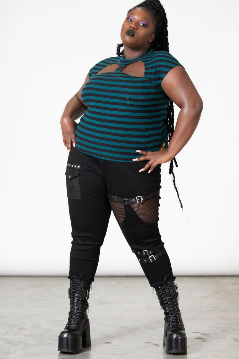 Women T-Shirts &amp; Vests | Killstar Lamia Top [GREEN]