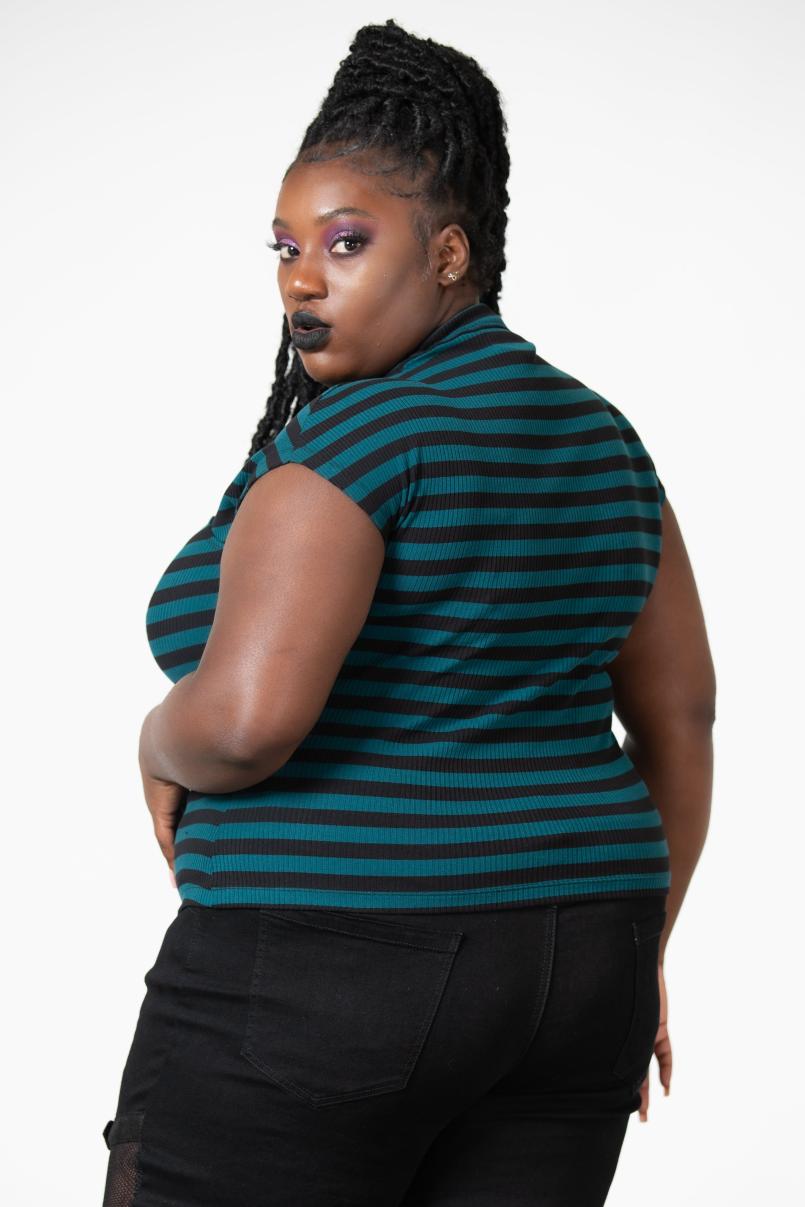 Women T-Shirts &amp; Vests | Killstar Lamia Top [GREEN]