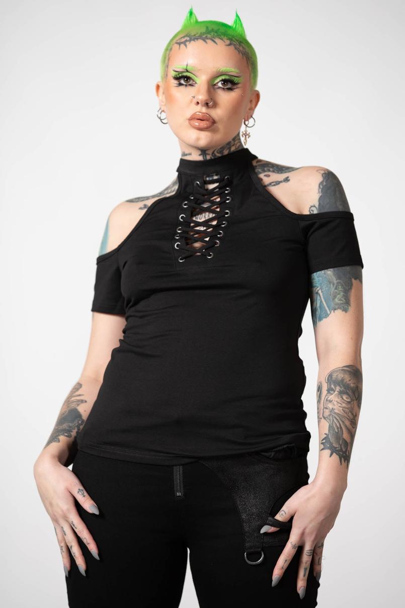 Women T-Shirts &amp; Vests | Killstar No Secrets Cap Sleeve Top