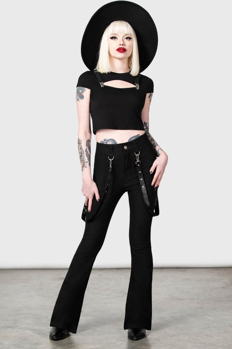 Women Trousers &amp; Jeans | Killstar Cutout Bondage Trousers
