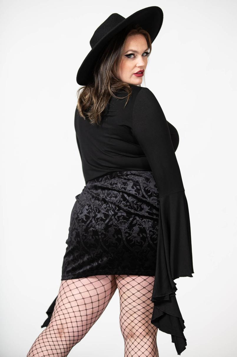 Women Velvet | Killstar Doom Duchess Skirt [B]