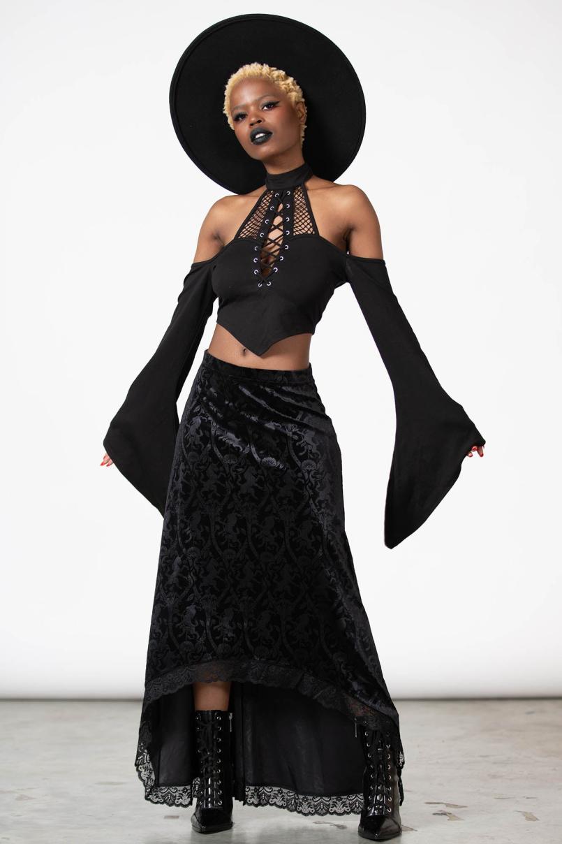 Women Velvet | Killstar Grailed Maxi Skirt [B]