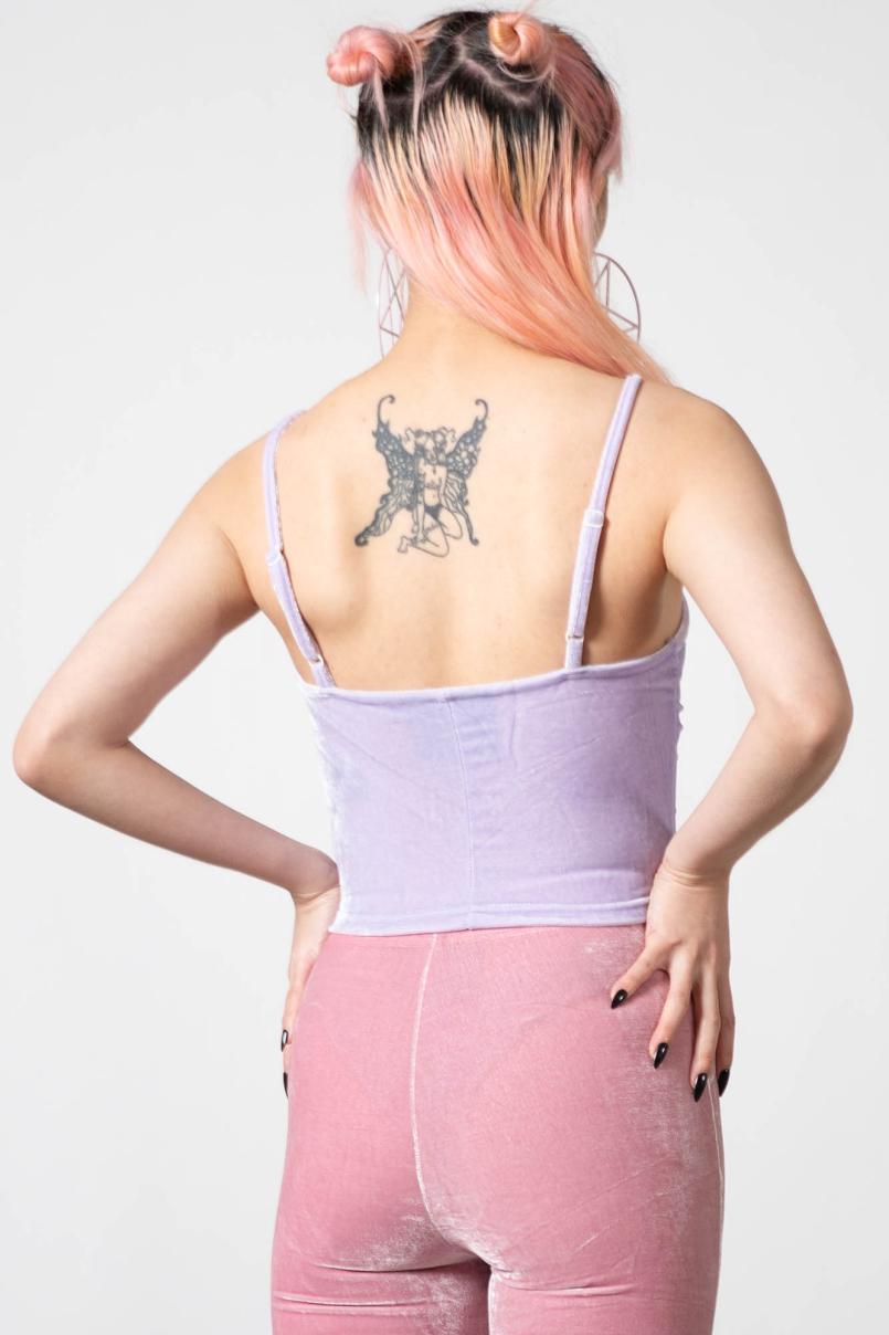 Women Velvet | Killstar Lost In Sin Zip Top [PASTEL LILAC]