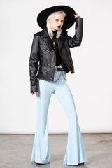 Women Velvet | Killstar Moondance Bell Bottoms [PASTEL BLUE]