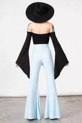Women Velvet | Killstar Moondance Bell Bottoms [PASTEL BLUE]