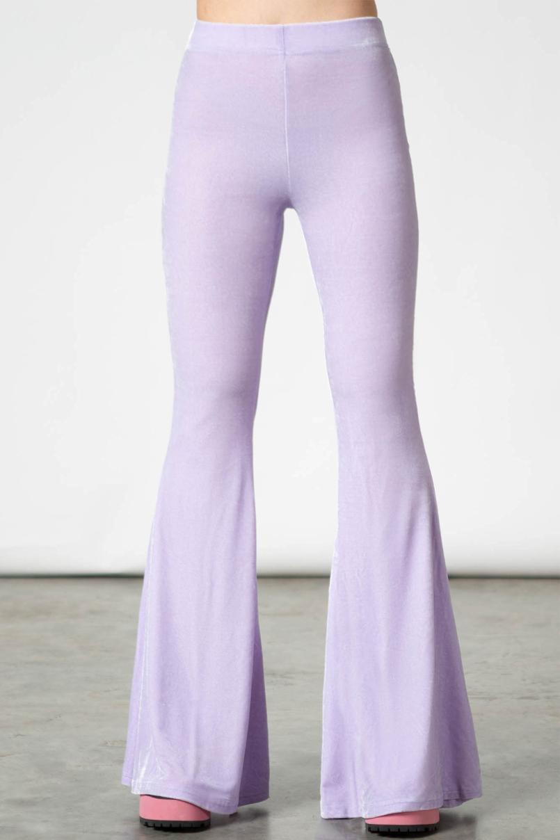 Women Velvet | Killstar Moondance Bell Bottoms [PASTEL LILAC]