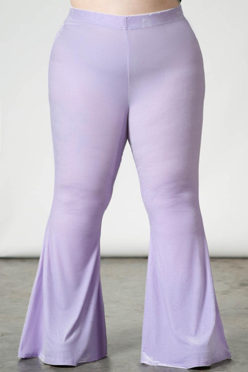 Women Velvet | Killstar Moondance Bell Bottoms [PASTEL LILAC]