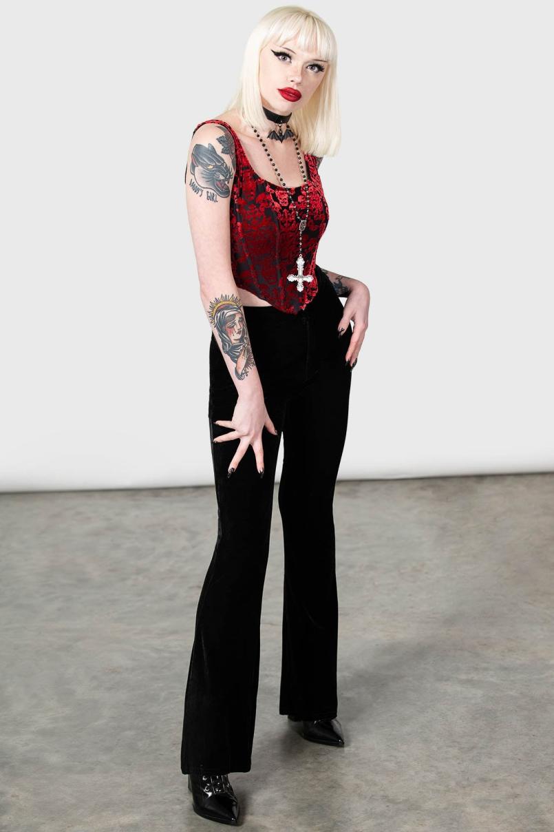 Women Velvet | Killstar Snarl Corset Top