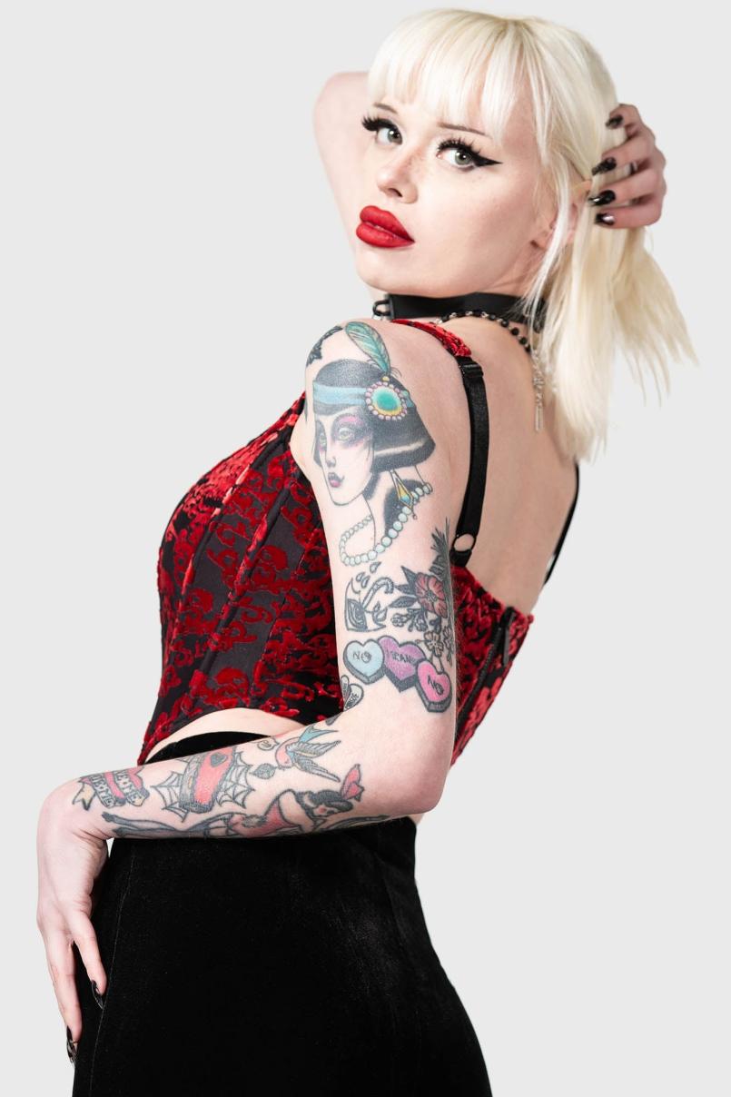 Women Velvet | Killstar Snarl Corset Top