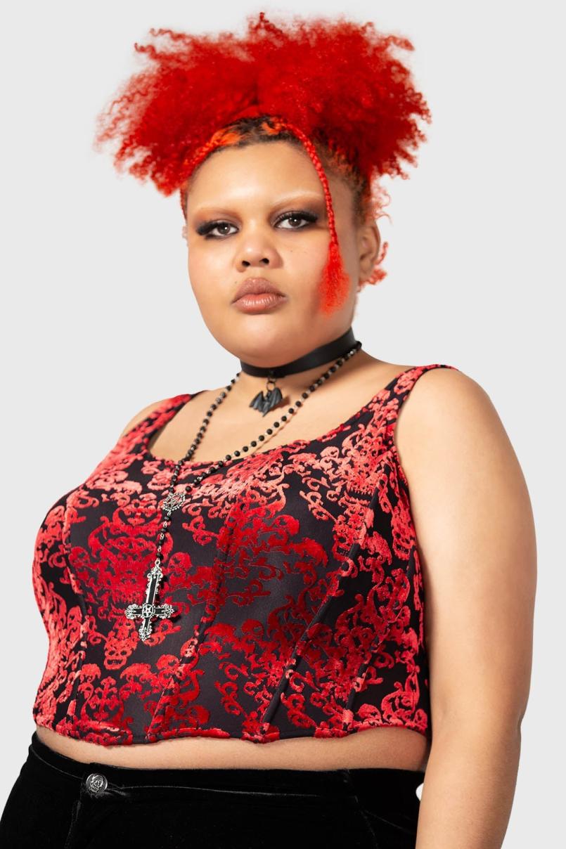 Women Velvet | Killstar Snarl Corset Top